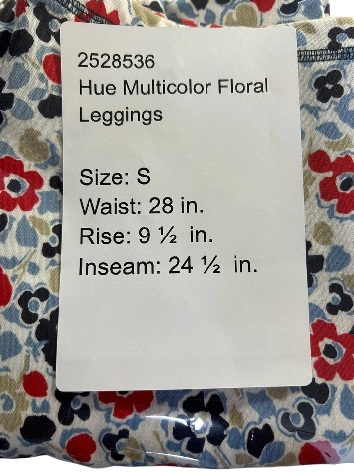 Hue Leggings Womens Size Small Multicolor Floral Comfort Stretch - Image 3 of 4