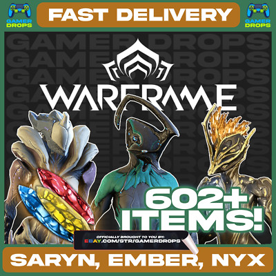 Warframe - 602 ITEMS Ember + Saryn + Nyx + Baza + x2 Archon + 18 Forms + 10 Mods