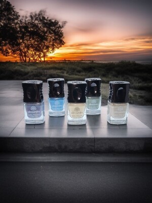 Alessandro 5x Nagellack Set Serie Breeze Beige Grün Sand Grau Blau