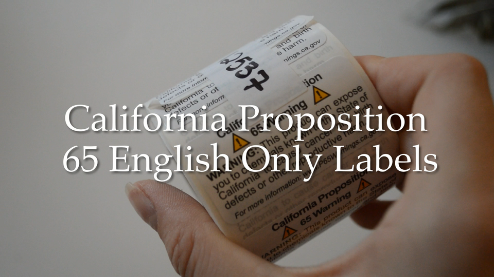 California Proposition 65 Warning Labels 1 x 2 Inch Rectangle 500 ...