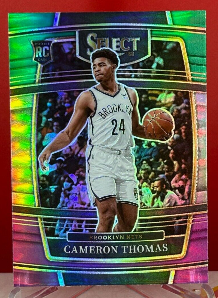 2021-22 Panini Select Cameron Thomas Green White Purple Prizm Rookie RC #21