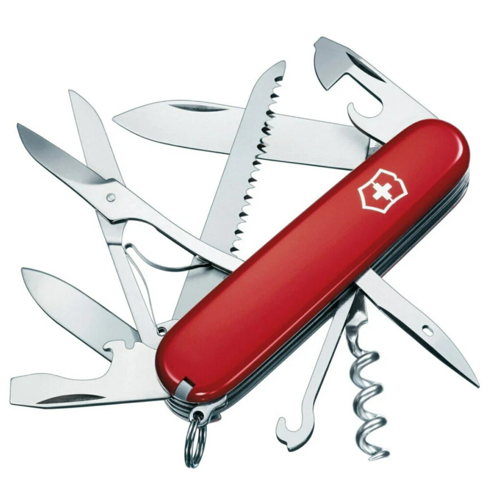 VICTORINOX HUNTSMAN SWISS ARMY POCKET KNIFE - RED 7611160100276