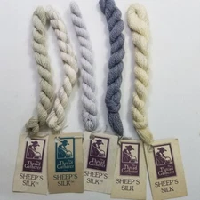 Lot 5 Skeins Sheep's Silk Wool Floss Beige Grey Neutrals 053 059 083 149 160
