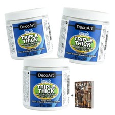 Triple Thick Gloss Glaze - 3 Pack 8oz Clear Coat Gloss Glaze - Brush On Ceram...