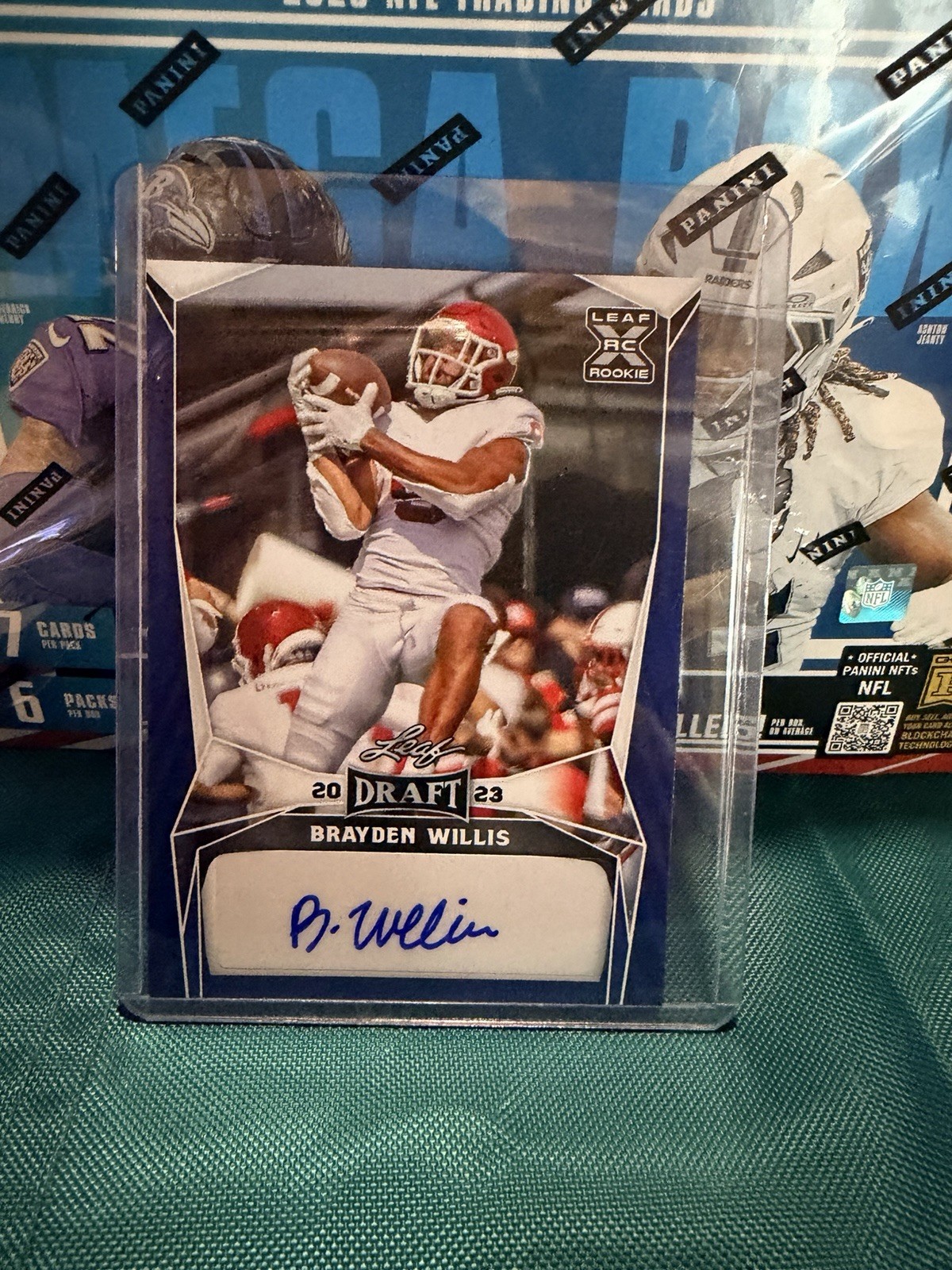 Brayden Willis Leaf Draft Autographs #BW1 Blue