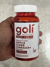 GOLI NUTRITION ZERO SUGAR WORLD'S FIRST APPLE CIDER VINEGAR 60 GUMMIES