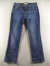 Levi's 505 Women's Jeans Size 8S Blue Straight Leg Stretch Mid Rise 29" Denim
