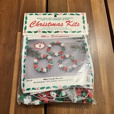 Vintage Merri Mac Christmas Wreath Ornaments Beaded Kit DIY Craft 204-32 New