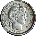 1907-O Barber Dime NGC MS62 Great Eye Appeal Fantastic Luster