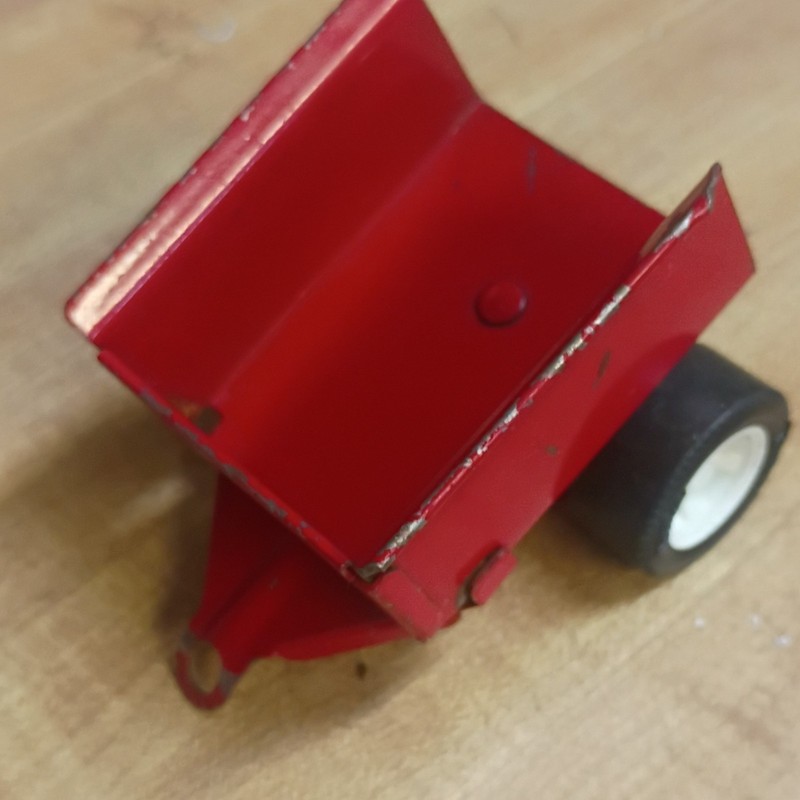 Tonka Metal Farm Wagon Trailer - Red, Black & White with Black Wheels