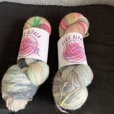 alpaca wool blend yarn hank 2 100g  A856 