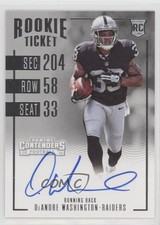 2016 Panini Contenders Rookie Ticket RPS DeAndre Washington #323 Auto 0hl9