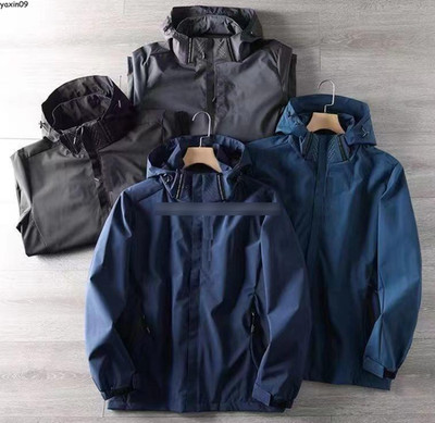 Men's Outdoor Jacket water-repellent Coat Travel Hiking Cycling Hooded Outerwear