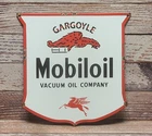 Vintage Gargoyle Mobiloil Vacuum Oil Co Porcelain Metal Sign Mobil Pegasus