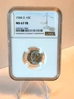 1944-D Mercury Silver Dime NGC MS 67 FB