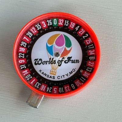 Vintage Worlds of Fun Amusement Park Roulette Wheel Toy Souvenir Kansas City MO