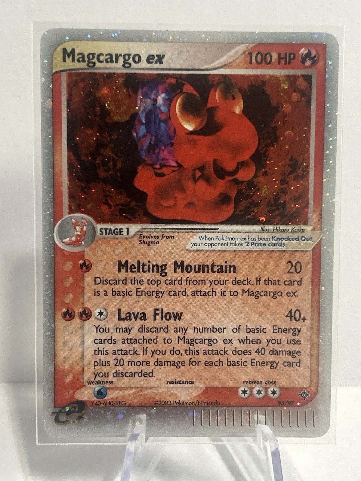 Pokémon TCG EX Dragon Magcargo EX Holo Rare Card 95/97 NM