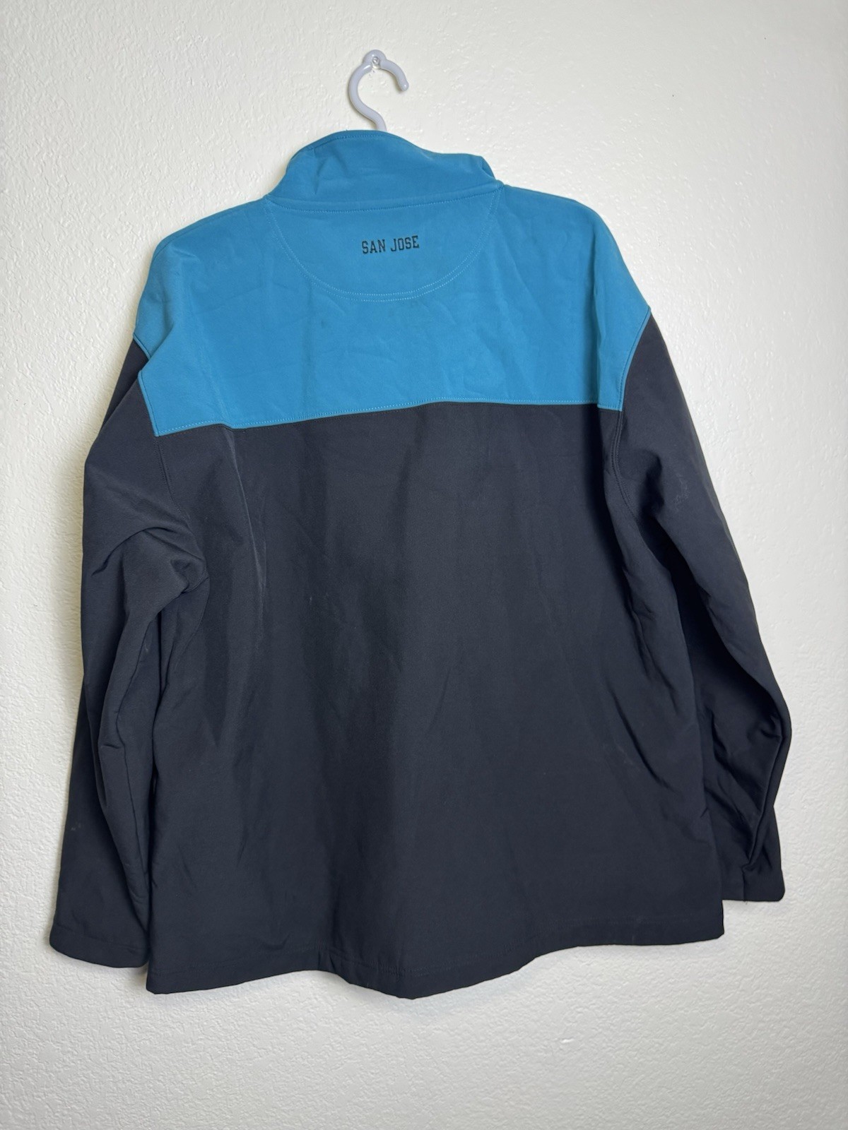 San Jose Sharks NHL Full-Zip Men's XL Soft Shell Bonded Jacket Gray