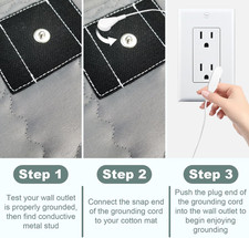Grounding Mat Cotton Grounded Pad Silver Fiber Earth Connected Mat for Bed 3...