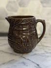 Nelson McCoy Pottery Water Lily 5" brown pitcher, McCoy Vintage SEE PHOTOS
