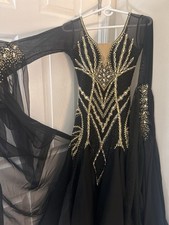 Hand-made Ukrainian ballroom gown with heavy crystals Pristine competition ready