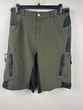 Mens Cycling MTB Short OffRoad Downhill Bicycle Shorts Large Green Zipper Pocket
