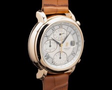 Audemars Piguet 25822OR/O/3002/01 Millenary Chronograph 18K Rose Gold Silver Dia 3