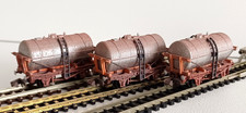 PECO N 3 Wagons - Citerne 2 essieux Personnalisés Patinés 1:160