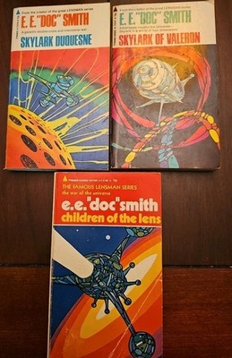 E.E. Doc Smith Paperbook Lot Of 3 Skylark, Children Of The Lens