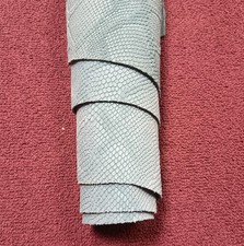 VERA PELLE SCAMOSCIATA DI VITELLO STAMPA PITONE PELLETTERIA CALZATURA HOBBY LARP