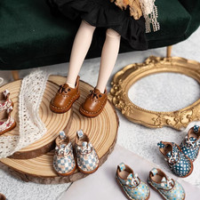 Blythe Doll Checker Shoes 3.2cm Leather Footwear 1/6 BJD Accessories