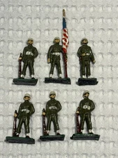Set of 6 Union of South Africa U.S. Army Honor Guard Lead Figures + Flag Bearer
