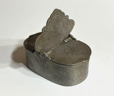 Antique Pewter Salt and Pepper Basket Salz & Pfeffer Cellar German