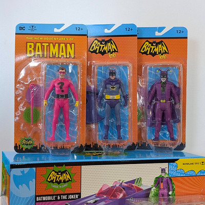 The Jokerized Batmobile & 5 Figure BUNDLE Batman '66 1:12 Scale