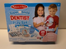 Melissa  Doug Super Smile Dentist Play Set 25 Pc NEW Sealed 3 Toy Kit