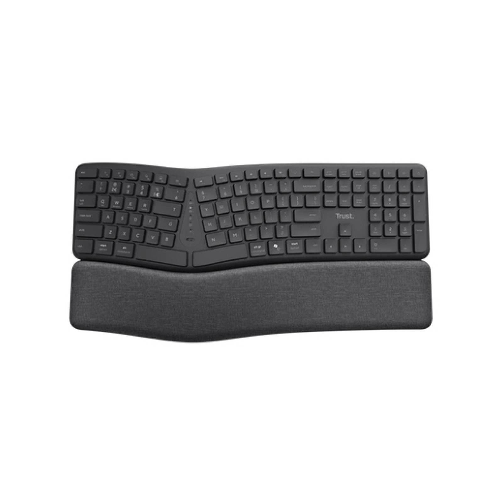 Trust Black Keyra Ergonomic Multidevice Wireless Keyboard - Image 2