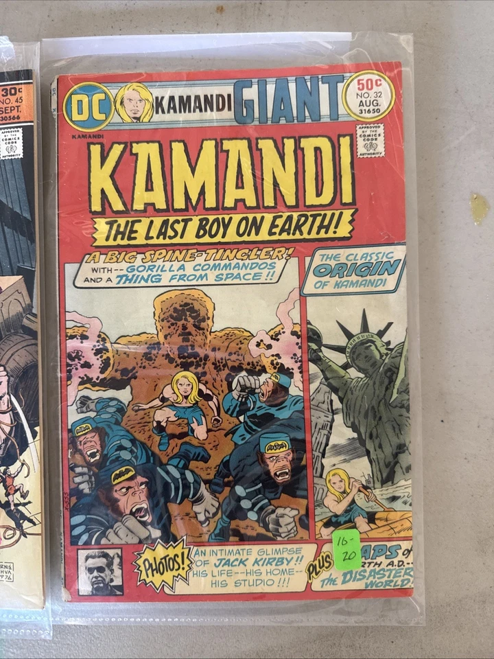 Cómics 1974 de Kamandi el último niño en la tierra #20, 32, 45 DC Foto 4 de 4