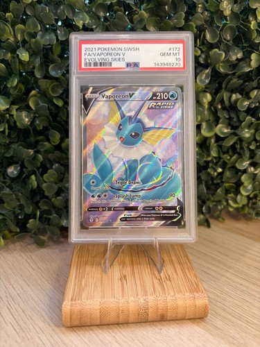 2021 Pokemon Sword & Shield Evolving Skies 172/203 Vaporeon V PSA 10