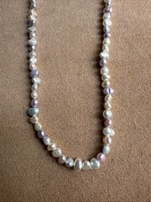 Perlmutt Pastell Perlen Kette Pierre Lang, Wie Neu, Sehr Lang Circa 105 Cm