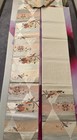 Luxury Japanese Kimono Fabric Silk Sash Belt, Birds with floral motifs, Silver/g — photo 3