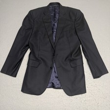 Brooks Brothers Blazer Mens 42L Saxxon Black Wool 1818 Madison Sport Coat USA