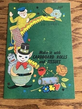 1964 Make It with Cardboard Rolls and Tissues Craft Booklet Holidays Toys Retro