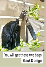 SALE! Two Handmade clutch bags Leather offcuts One Off Unique Tassel Boho gift 