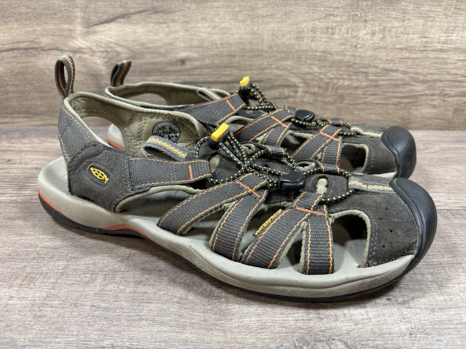 Keen Kanyon Waterproof Outdoor Sandals Hiking Trails Gray Mens Size 10