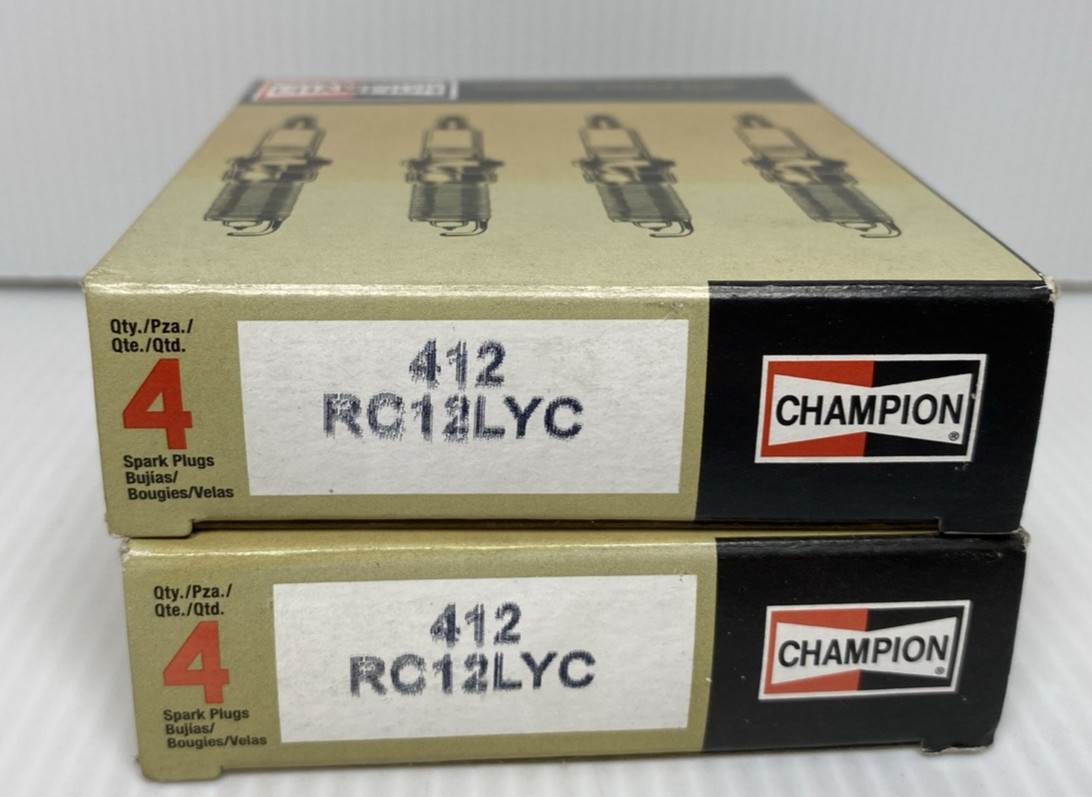 Lot of 8 Champion Copper Plus Spark Plugs 412 RC12LYC