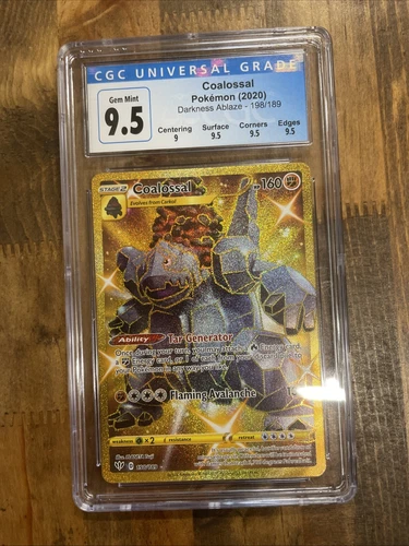 Graded CGC 9.5 2020 Coalossal Pokémon Darkness Ablaze #198