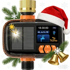 Intelligent Yard Water Timer: Solar & USB Charging, Auto/Manual/Rain Delay Modes