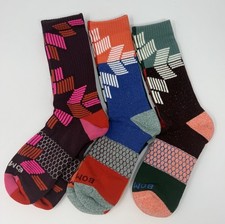 Bombas Holiday Winter Calf Socks Lot Of 3 Pairs Size Medium New