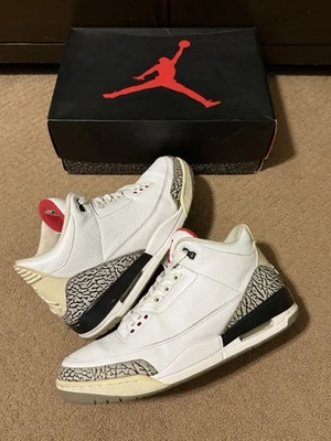 Nike Air Jordan 3 Retro White Cement Size 12 (2011) 136064-105 *READ LISTING* - image 1 of 4