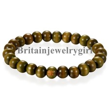 8MM Beads Handmade Ebony Buddhist Prayer Bracelet Tibetan Prayer Mala Bangle